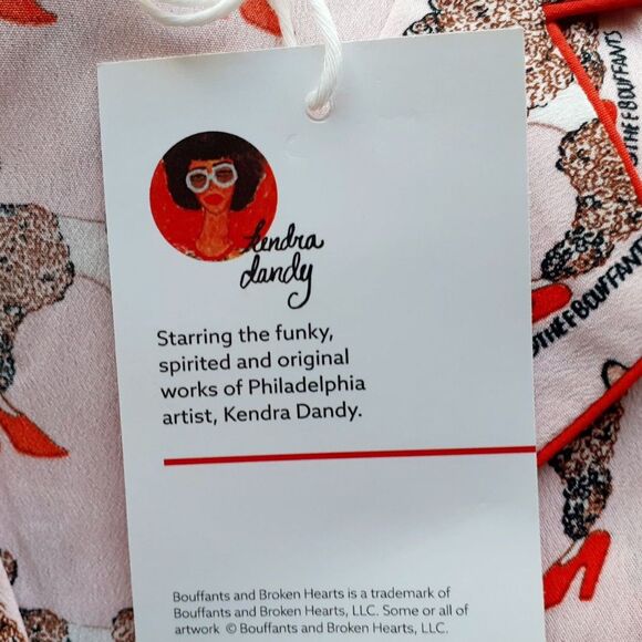 BOUFFANTS & BROKEN HEARTS 2pc Sassier Poodles Pajama Pink Shorts Set Small NWT - Picture 12 of 14